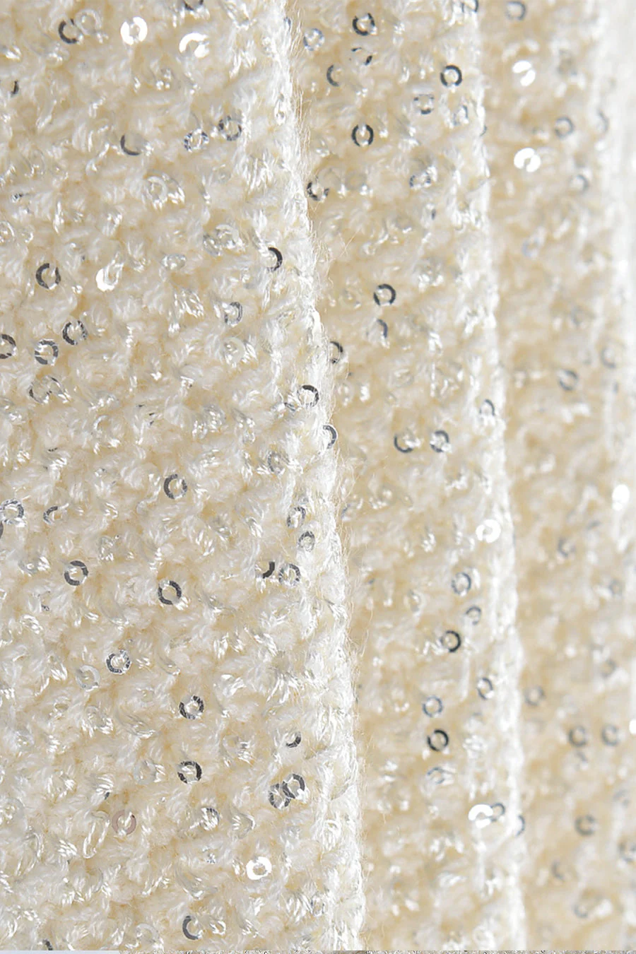 Knit textured dress - Ivoire - Image 13